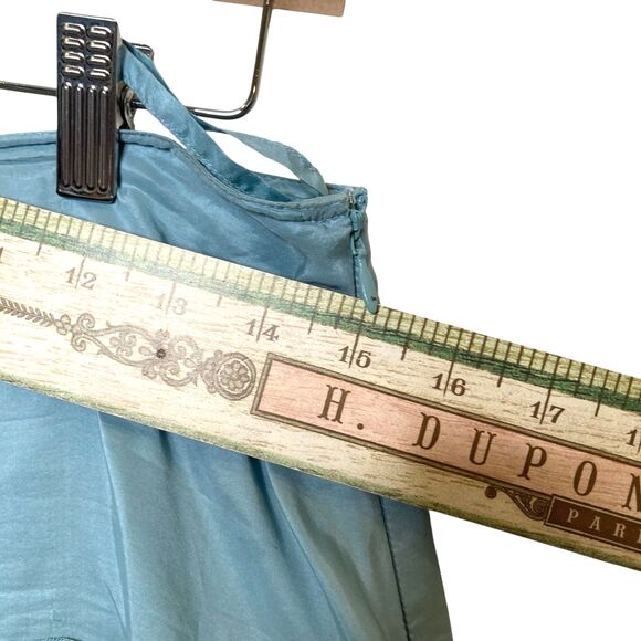 Sundance Silk Skirt Size 8 in Blue Lightweight Tiered Fully Lined - Picture 6 of 10